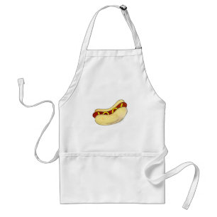 ホットドッグマスタードグリル焼きグルメ調理食品 スタンダードエプロン
