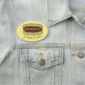 ホットドッグマスタードボールパークスナックバーファーストフード 名札 (インサイチュ)