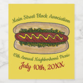 ホットドッグマスタードライッシュフランクフルターホットドッグウィーナー ワインラベル (シングルラベル)