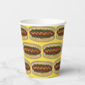 ホットドッグマスタードライッシュフランクフルターホットドッグウィーナー 紙コップ (裏面)