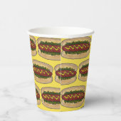 ホットドッグマスタードライッシュフランクフルターホットドッグウィーナー 紙コップ (右)