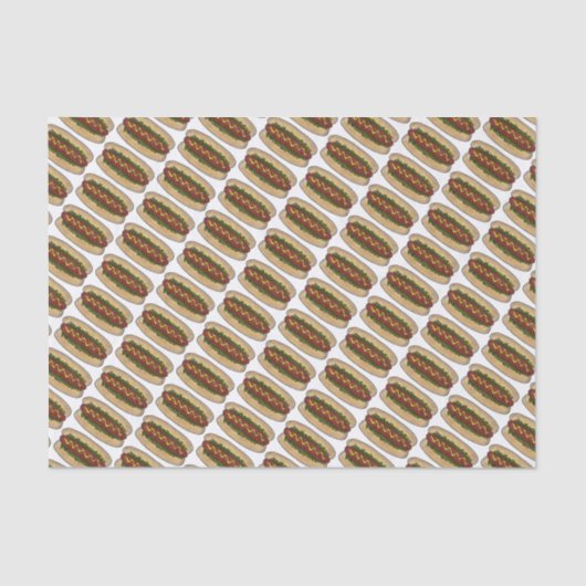 ホットドッグマスタードライッシュフランクフルターホットドッグウィーナー 薄葉紙 (正面)