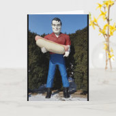 ホットドッグマン誕生日グリーティングカード カード (黄色い花)