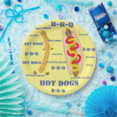 ホットドッグ不機嫌おもしろい漫画 ペーパープレート (パーティー)