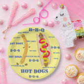 ホットドッグ不機嫌おもしろい漫画 ペーパープレート (パーティー)