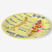 ホットドッグ不機嫌おもしろい漫画 ペーパープレート (アングル)