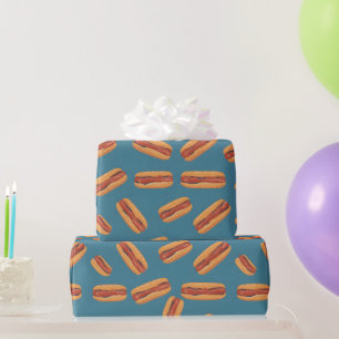 ホットドッグ包装紙誕生日パーティギフトおもしろいプレゼント ラッピングペーパー