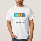 ホットドッグ周期表食品シャツM2A Tシャツ (正面)