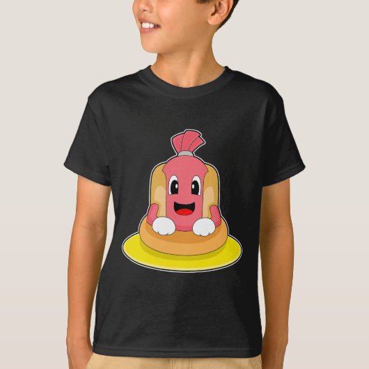 ホットドッグ型救命胴衣 Tシャツ (正面)