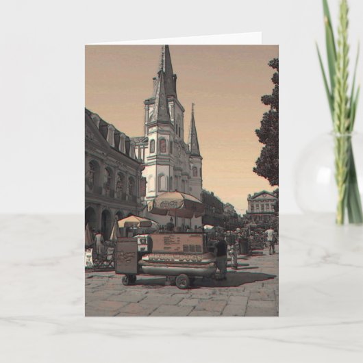 ホットドッグ売りフランスの場 カード (正面)