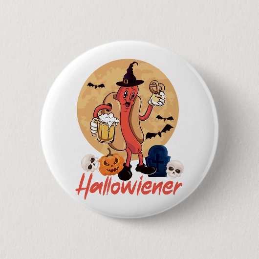 ホットドッグ大人ハロウィンパン 缶バッジ (正面)