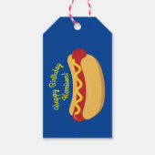 ホットドッグ子供の誕生日パーティー調理師アウトかわいい ギフトタグ (正面)