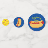 ホットドッグ子供の誕生日パーティー調理師アウトかわいい コンフェッティ (正面)