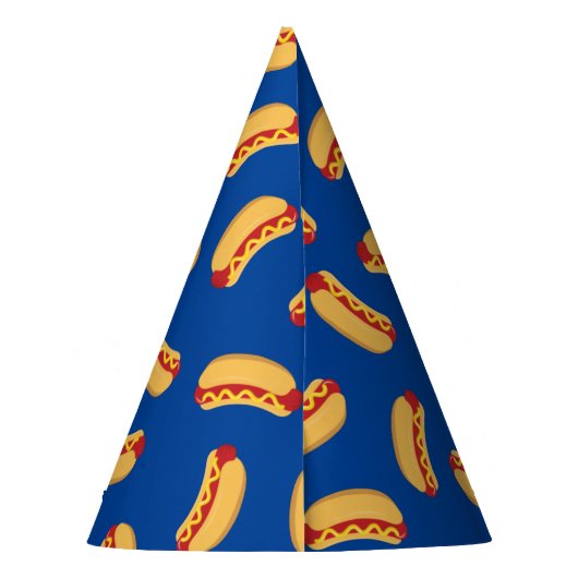 ホットドッグ子供の誕生日パーティー調理師アウトかわいい パーティーハット (裏面)
