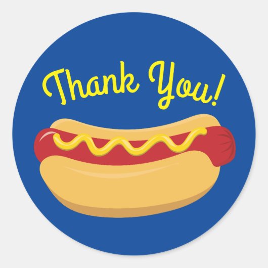 ホットドッグ子供の誕生日パーティー調理師アウトかわいい ラウンドシール (正面)