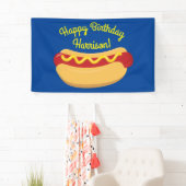 ホットドッグ子供の誕生日パーティー調理師アウトかわいい 横断幕 (インサイチュ)