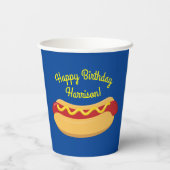 ホットドッグ子供の誕生日パーティー調理師アウトかわいい 紙コップ (裏面)