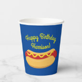 ホットドッグ子供の誕生日パーティー調理師アウトかわいい 紙コップ (裏面)
