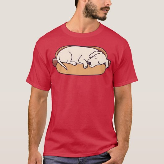 ホットドッグ家族レトロ Tシャツ (正面)