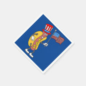 ホットドッグ愛国保持米国国旗7月4日 スタンダードカクテルナプキン (角)