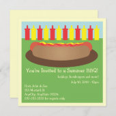 ホットドッグ招待状 招待状 (正面/裏面)