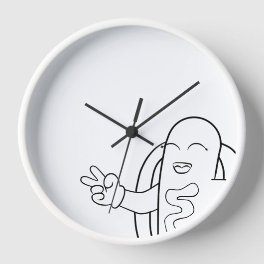 ホットドッグ時計 壁時計 (正面)