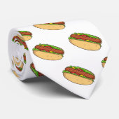 ホットドッグ漫画イラストレーション ネクタイ (ロール)