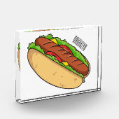ホットドッグ漫画イラストレーション フォトブロック (左)