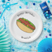 ホットドッグ漫画イラストレーション ペーパープレート (パーティー)