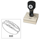 ホットドッグ漫画イラストレーション ラバースタンプ (押印)