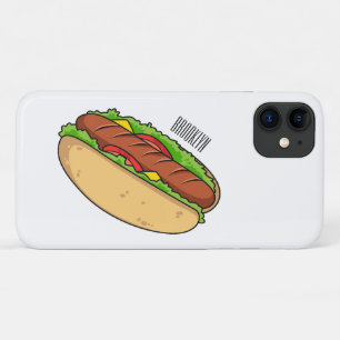 ホットドッグ漫画イラストレーション iPhone 11 ケース