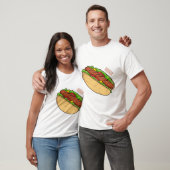 ホットドッグ漫画イラストレーション Tシャツ (ユニセックス)