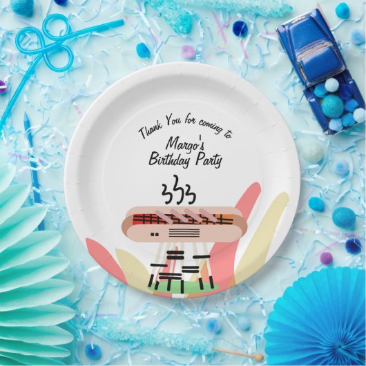 ホットドッグ焼き誕生日パーティークックアウト    ペーパープレート (パーティー)