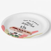 ホットドッグ焼き誕生日パーティークックアウト    ペーパープレート (アングル)