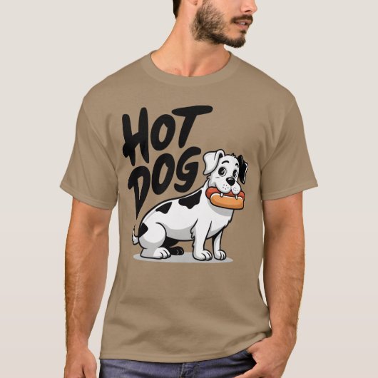ホットドッグ犬の少年 Tシャツ (正面)