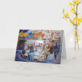 ホットドッグ神の挨拶カード カード (黄色い花)