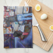 ホットドッグ神 キッチンタオル (四つ折り)