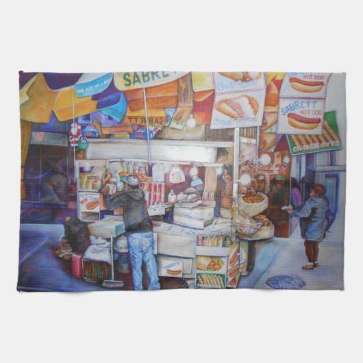 ホットドッグ神 キッチンタオル (横)