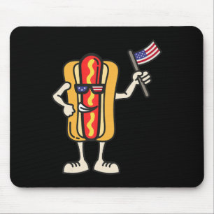 ホットドッグ米国国旗7月4日Patriotic BBQ Cooko マウスパッド