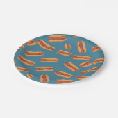 ホットドッグ紙パーティープレートスポーツ7月4日 ペーパープレート (アングル)