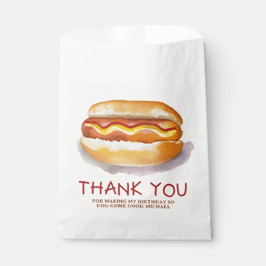 ホットドッグ誕生日パーティーのお気に入りバッグ- Kids BBQ Cookou フェイバーバッグ (正面)