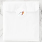 ホットドッグ魚釣りと魚釣り棒 ラウンドシール (バッグ)