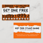 ホットドッグ1個無料 ロイヤリティカード (正面/裏面)