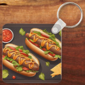 ホットドッグ2匹 キーホルダー (裏面)
