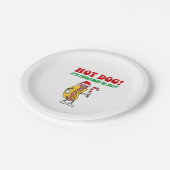 ホットドッグ7月のクリスマスのプレート ペーパープレート (アングル)