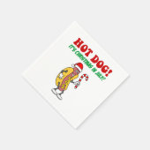 ホットドッグ7月のクリスマスパーティー スタンダードカクテルナプキン (角)