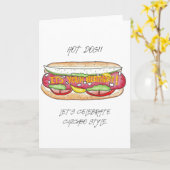 ホットドッグ！お前の誕生日だ！ カード (黄色い花)