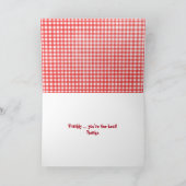 ホットドッグ・オン・ジンガム感謝してい サンキューカード (内部)