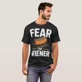 ホットドッグ ケチャップ ソーセージ 大食い Tシャツ (正面フル)