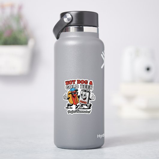 ホットドッグ&コールドビール シール (HydroFlask)